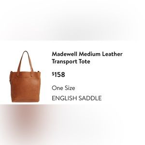 Madewell, medium leather transport tote